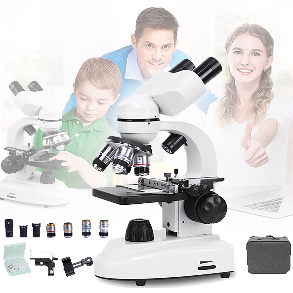 Amazon.com: 40X-6000X Compound Binocular Microscop, with 30